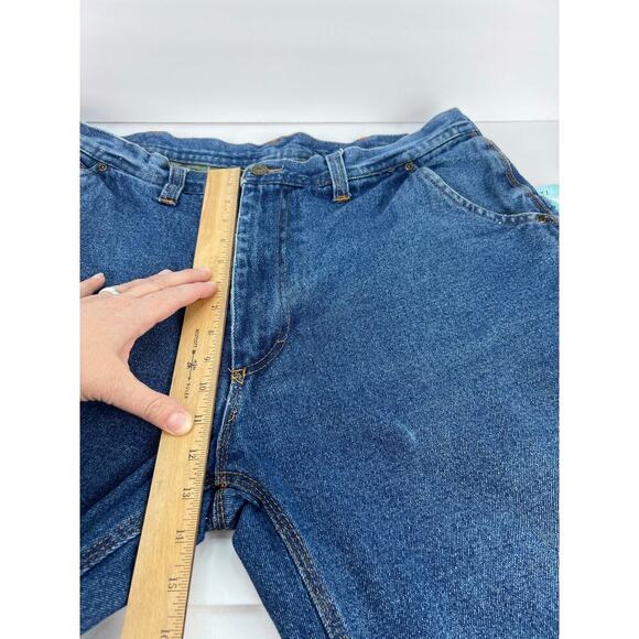 EUC Polar King by Key Flannel Lined Carpenter Cargo Blue Denim Men's Jeans 40X30 - Picture 10 of 11